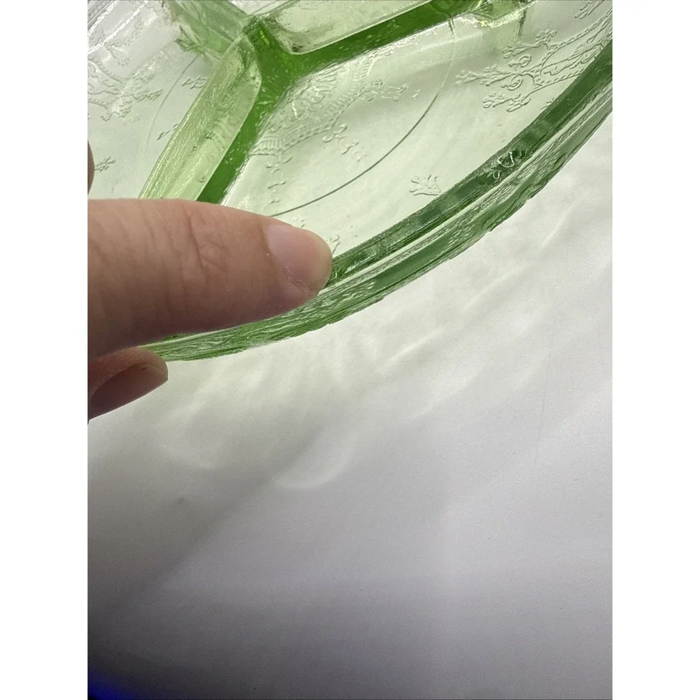 Vintage Uranium Green Depression Glass Mixed Lot  UV Glow (imperfections-read)